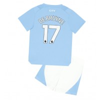 Manchester City Kevin De Bruyne #17 Heimtrikotsatz Kinder 2023-24 Kurzarm (+ Kurze Hosen)